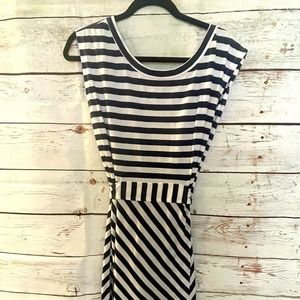Synergy Organic Blue and White Nautical 100% Organic Cotton Dress